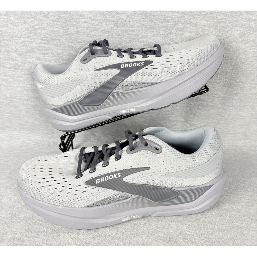 Brooks Ghost Max 3 Running Sneakers Mens 13 Wide 2E Gray Primer Black Comort